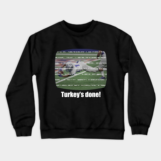 Funny Retro Thanksgiving (dark variant) Crewneck Sweatshirt by GloopTrekker